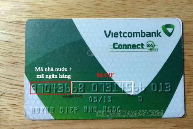 mã CIF ngân hàng Vietcombank